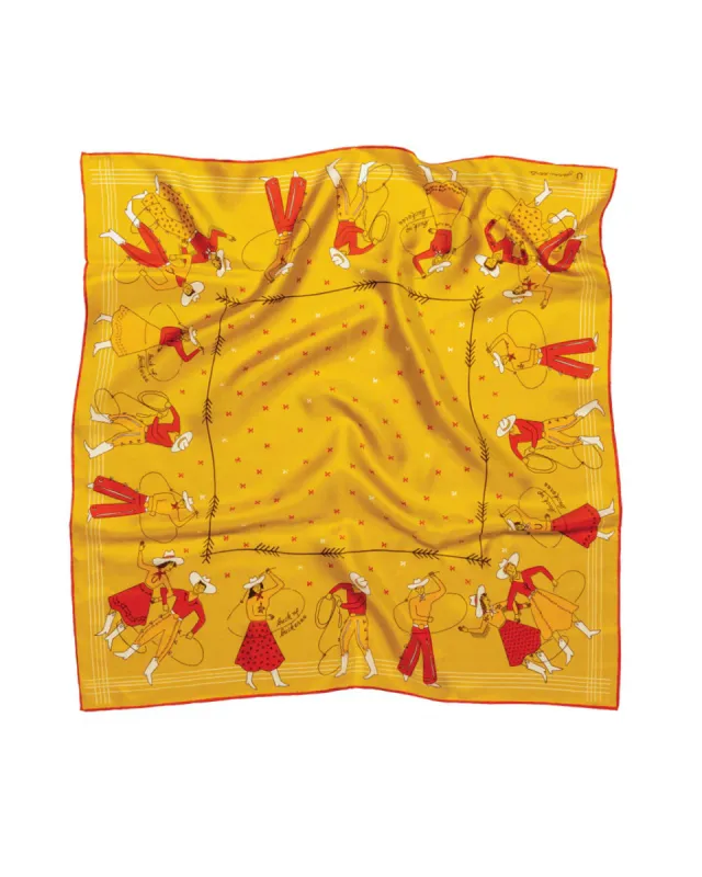 Buck Up Buckaroo Silk Scarf sold by ban.do