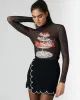 Lillian Turtleneck Top - Seafood Tower sold by ban.do
