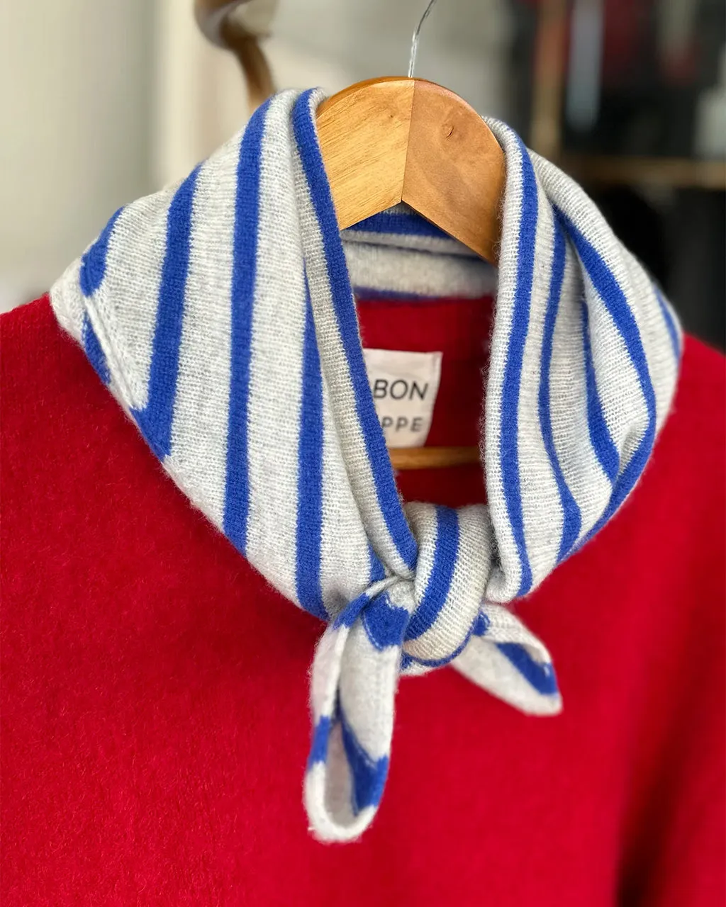 Cashmere Bandana - Blue Stripe sold by ban.do product image thumbnail 2
