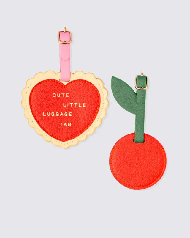 Luggage Tag Set - Heart and Cherry sold by ban.do