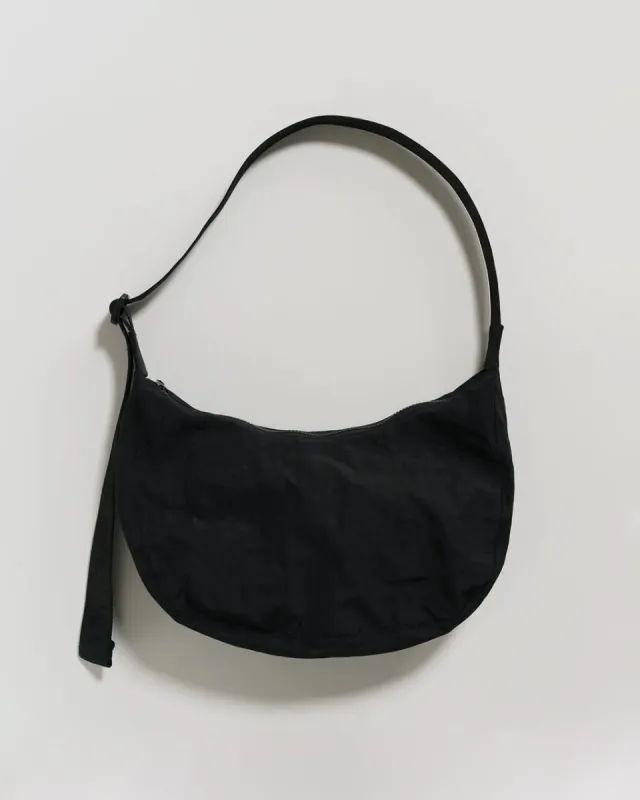 Medium Nylon Crescent Bag - Black sold by ban.do