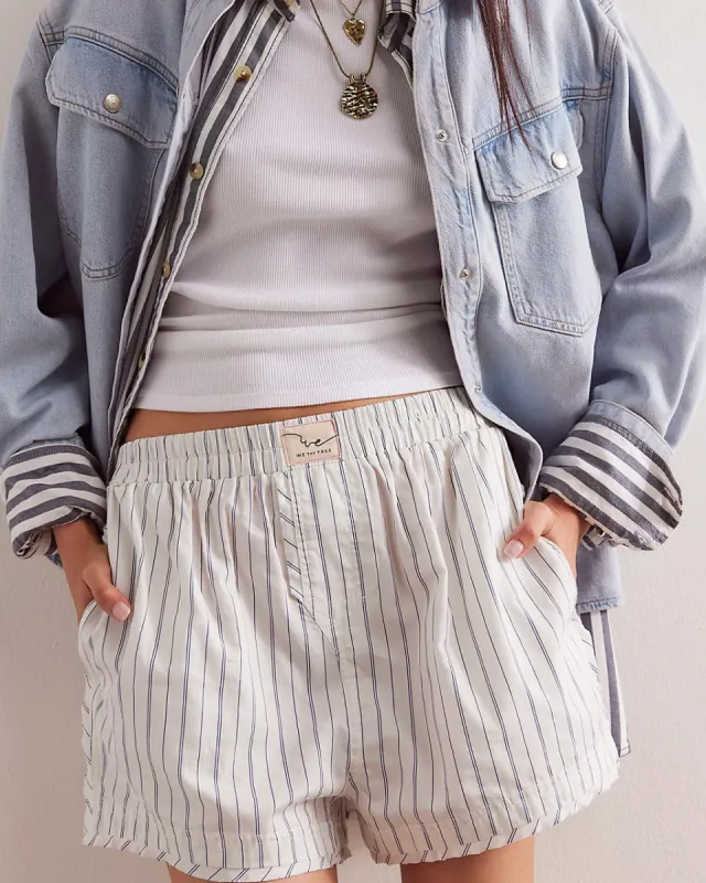 We The Free Day To Day Striped Boxers - Ivory Combo sold by ban.do