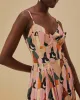 The Kiss Multicolor Sleeveless Midi Dress sold by ban.do