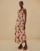 The Kiss Multicolor Sleeveless Midi Dress sold by ban.do