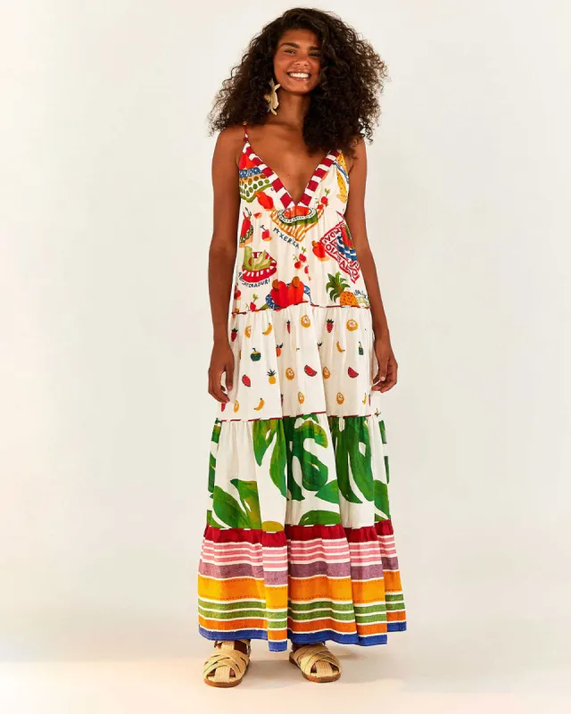 Mixed Picnic Maxi Dress sold by ban.do