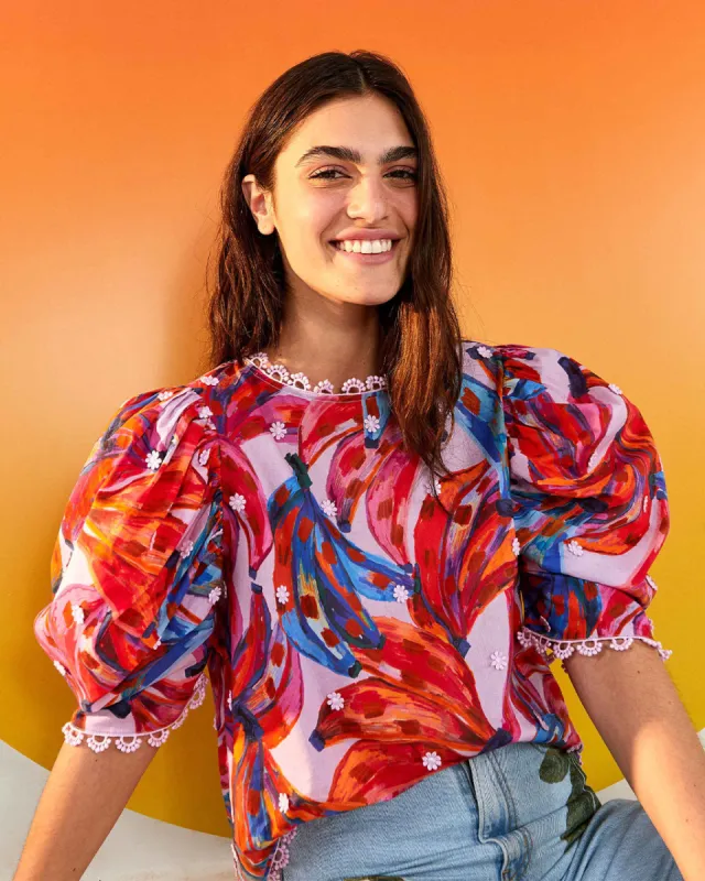 Multicolor Bananas Blouse made by ban.do