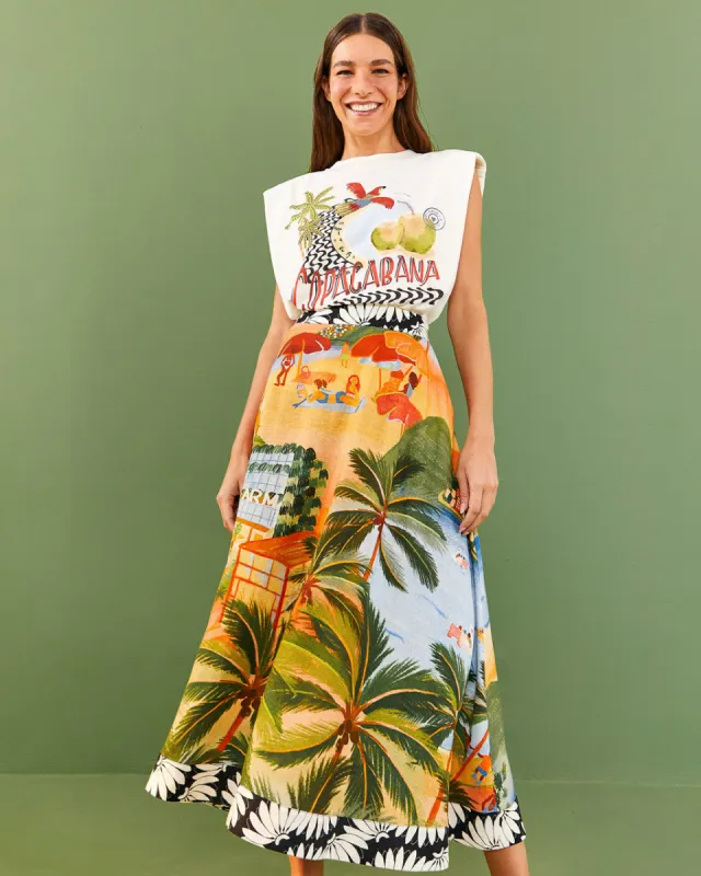 Carioca Midi Skirt sold by ban.do