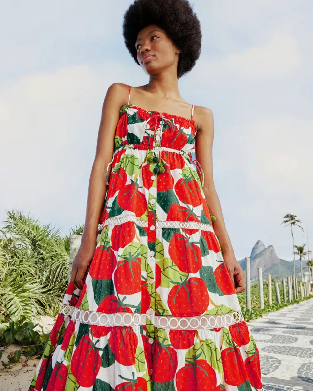 Tomato Midi Dress sold by ban.do