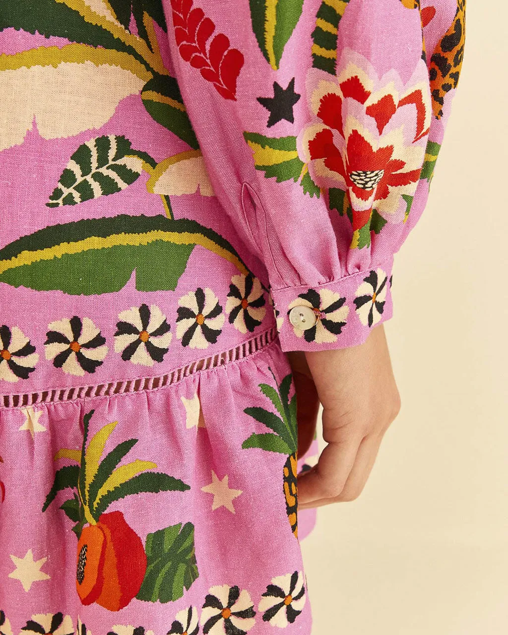 Pink Leopard Forest Mini Dress sold by ban.do product image thumbnail 4