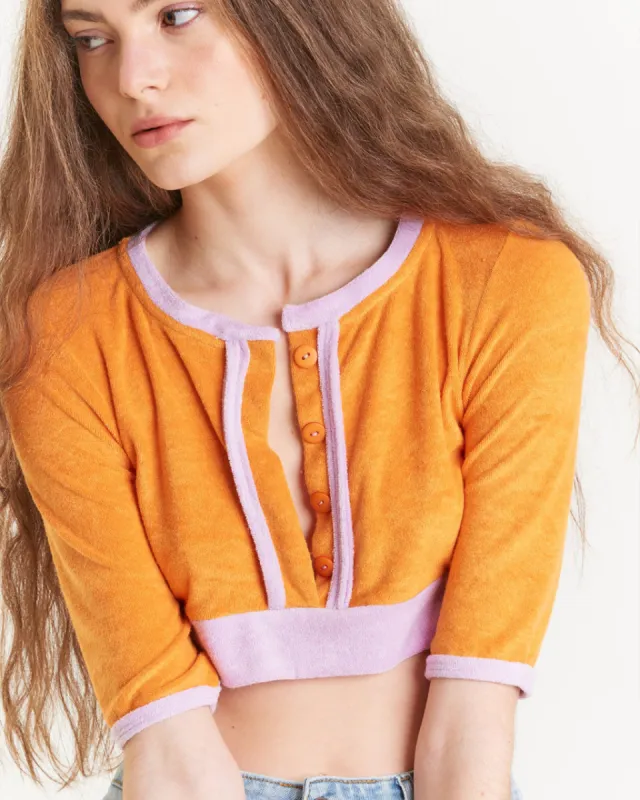 Jules Towel Crop Top - Tangerine sold by ban.do