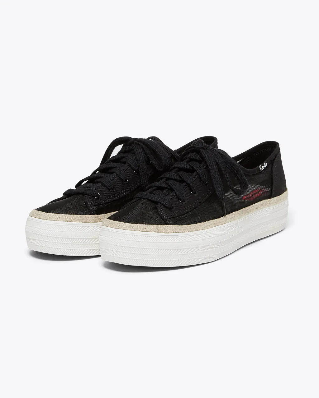 Triple Kick Transparent Mesh - Black sold by ban.do