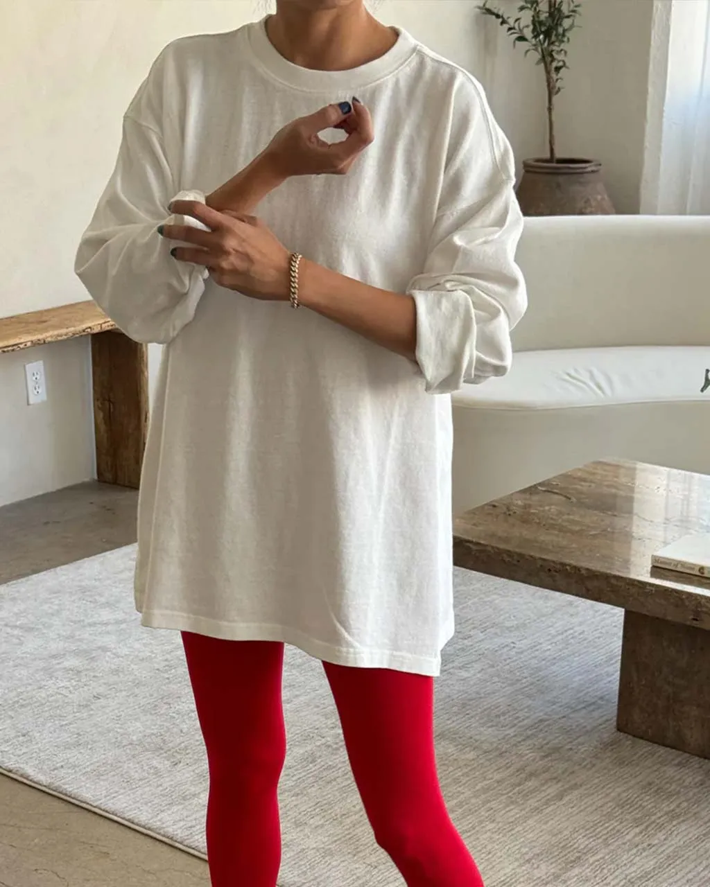 Sunday Tee - White Cotton sold by ban.do product image thumbnail 2