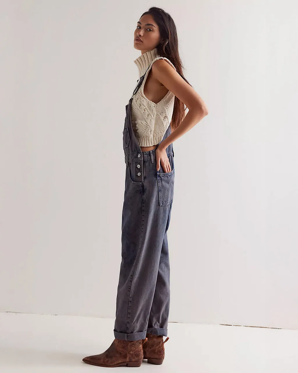 We The Free Ziggy Denim Overalls - City Fog sold by ban.do product image thumbnail 4