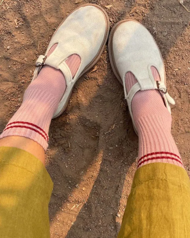 Boyfriend Socks - Vintage Pink sold by ban.do