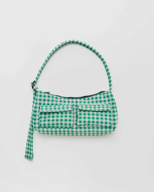Cargo Shoulder Bag - Green Gingham sold by ban.do