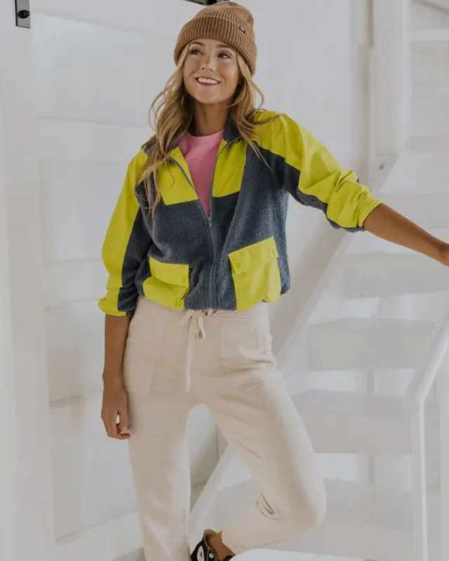 Fleece Colorblock Jacket sold by ban.do