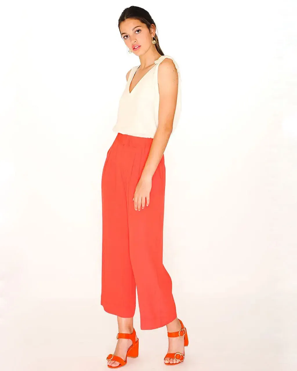 Red Alma Trousers sold by ban.do