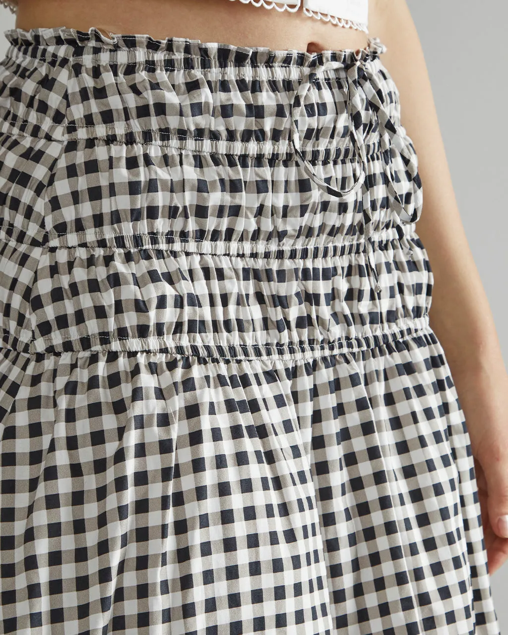 Black And White Gingham Skirt sold by ban.do product image thumbnail 3