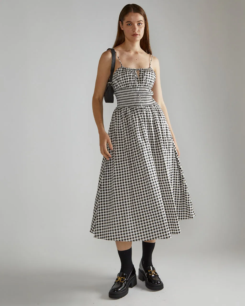 Black And White Gingham Dress sold by ban.do