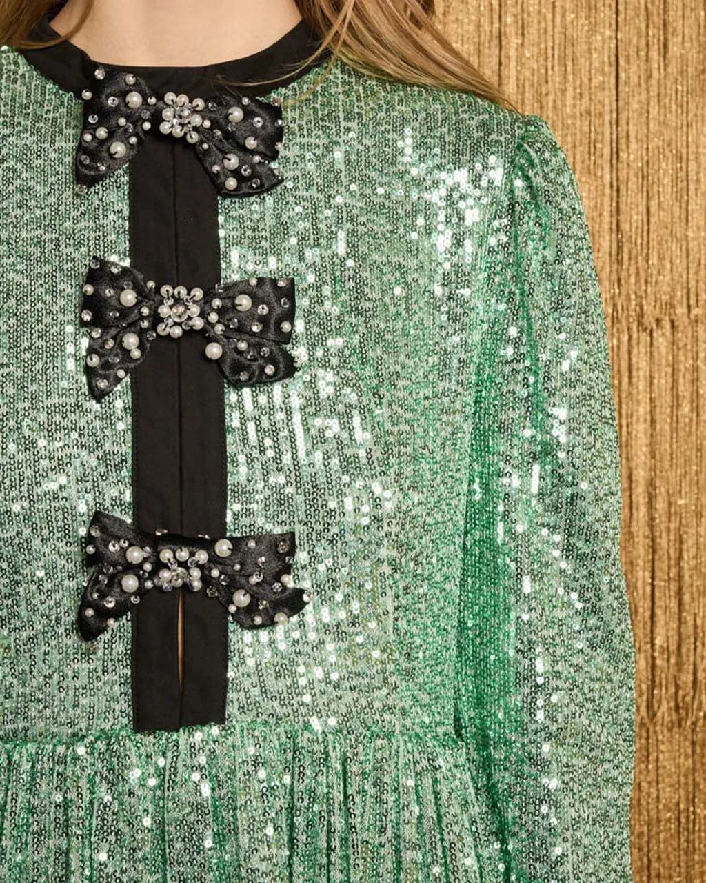 Sonic Sequin Mini Dress - Sea Green sold by ban.do product image thumbnail 3