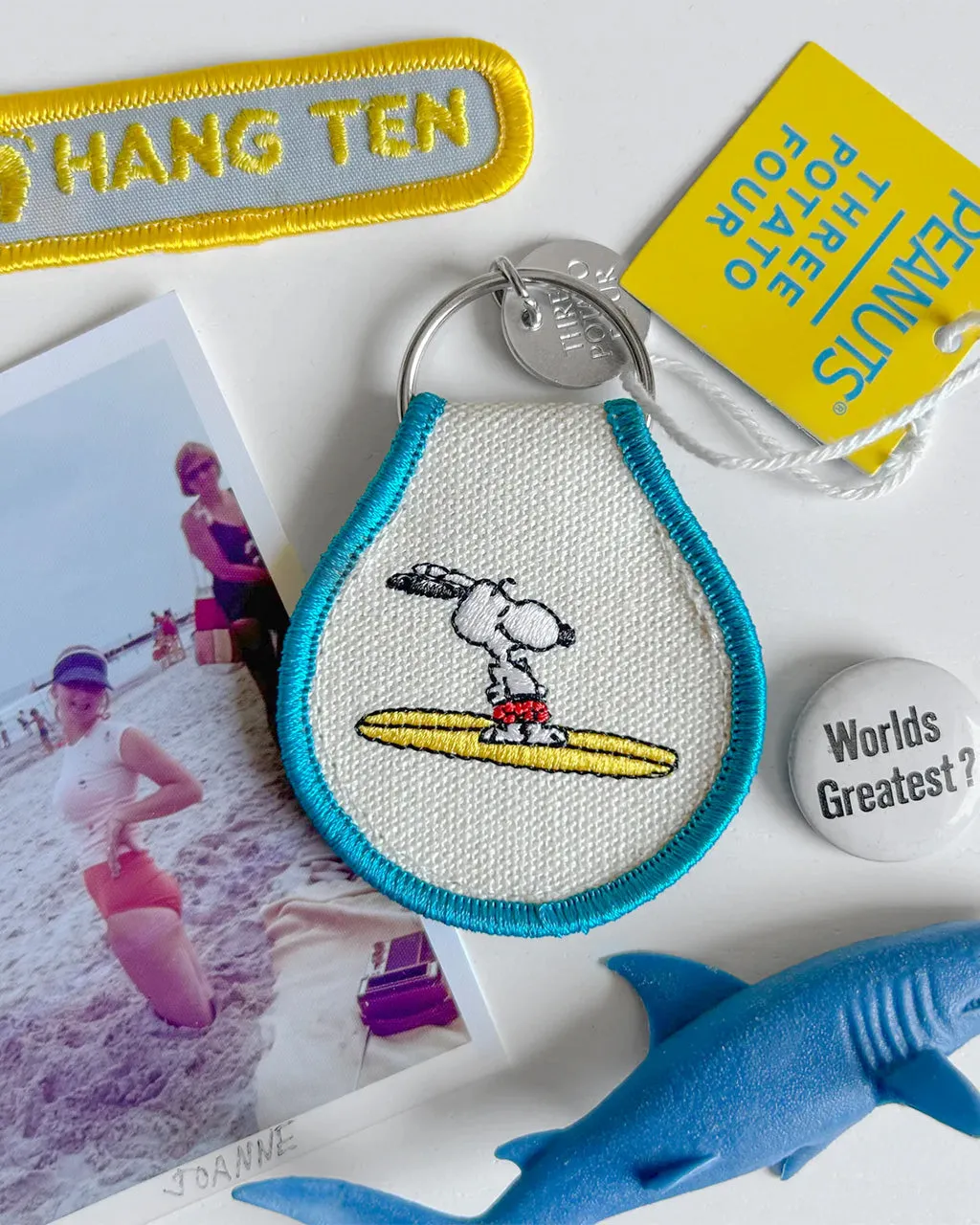 Snoopy Surf Patch Keychain sold by ban.do product image thumbnail 3