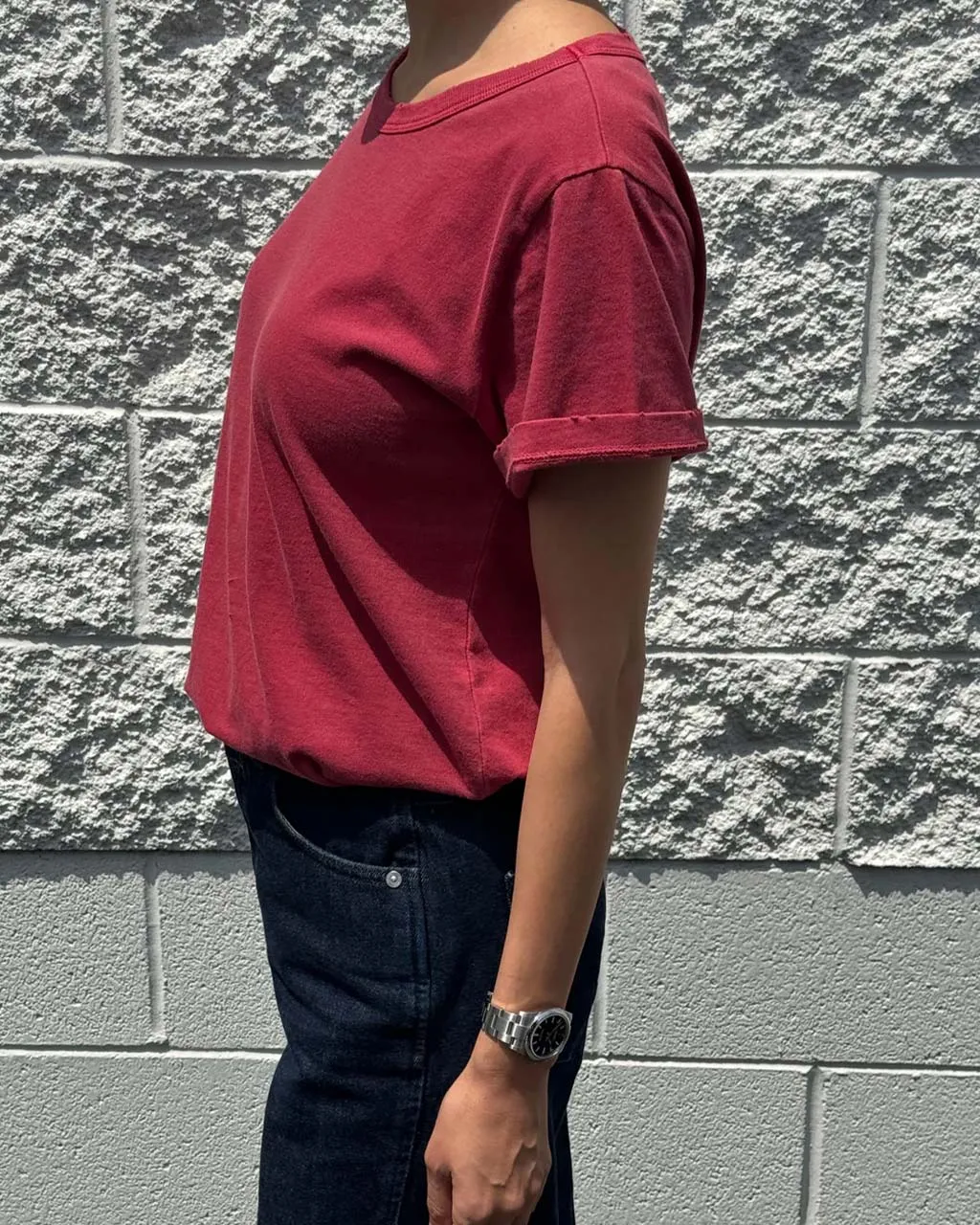 Organic Cotton Vintage Boy Tee - Crayon Red sold by ban.do product image thumbnail 3