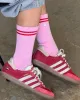 Embroidered Boyfriend Socks - Amour Pink + Heart sold by ban.do