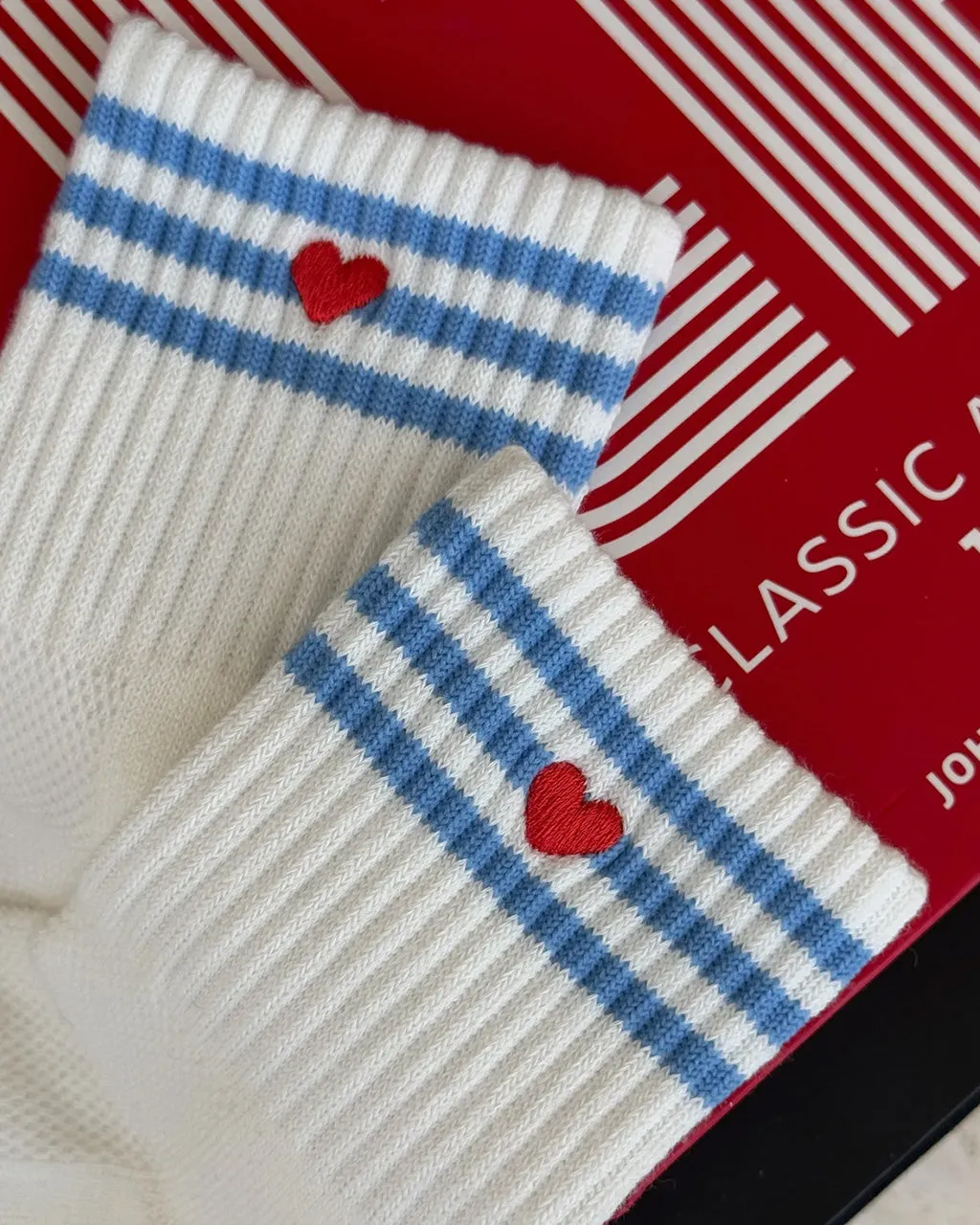 Embroidered Girlfriend Socks - Ivory + Heart sold by ban.do product image thumbnail 3