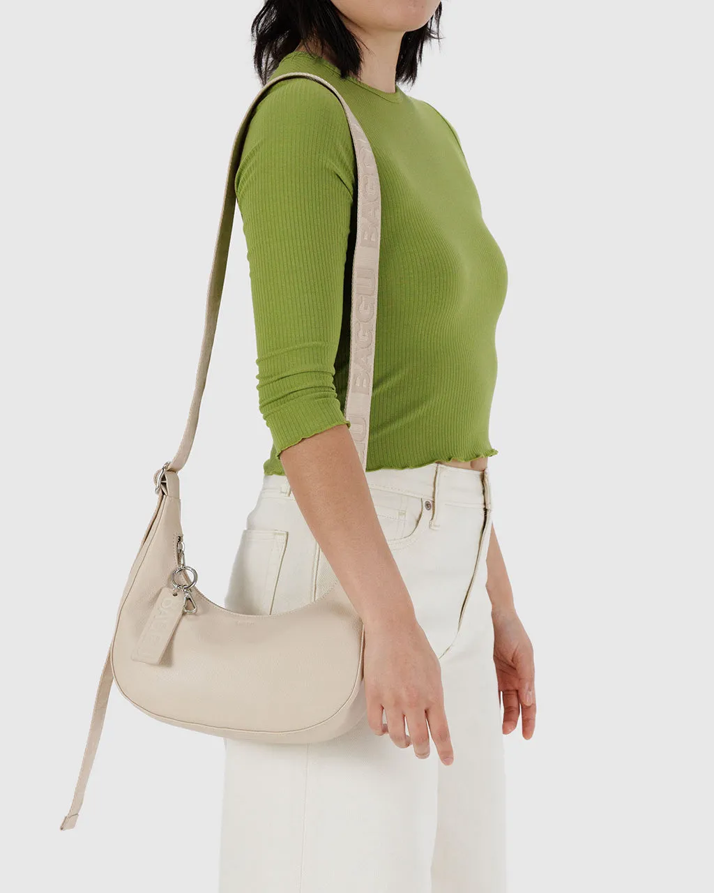 Small Recycled Leather Crescent Bag - Stone sold by ban.do product image thumbnail 2