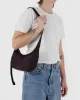 Small Nylon Crescent Bag w/ Key Leash - Chocolate Plum sold by ban.do