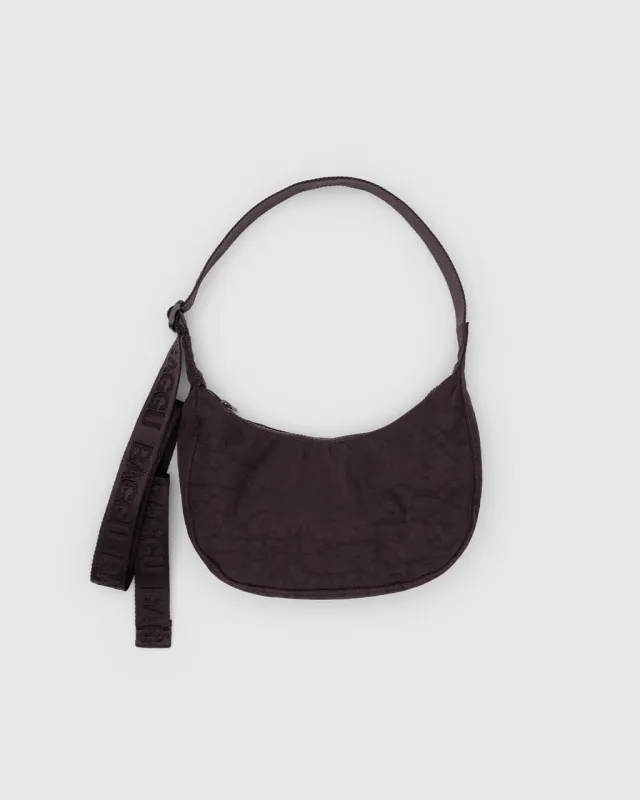 Small Nylon Crescent Bag w/ Key Leash - Chocolate Plum sold by ban.do