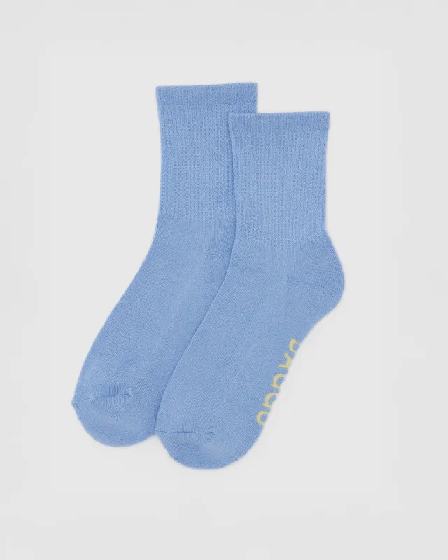 Ribbed Socks - French Blue sold by ban.do