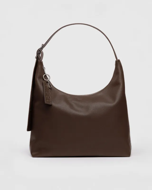 Recycled Leather Shoulder Bag - Brown sold by ban.do