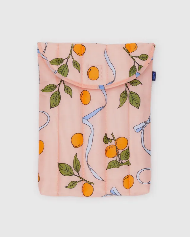 Puffy Laptop Sleeve 13" - Apricots & Ribbons sold by ban.do