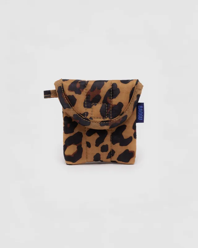 Puffy Earbuds Case - Leopard sold by ban.do