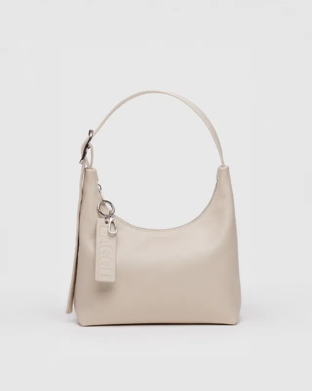 Mini Recycled Leather Shoulder Bag - Stone sold by ban.do