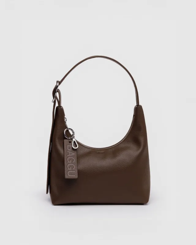 Mini Recycled Leather Shoulder Bag - Brown sold by ban.do