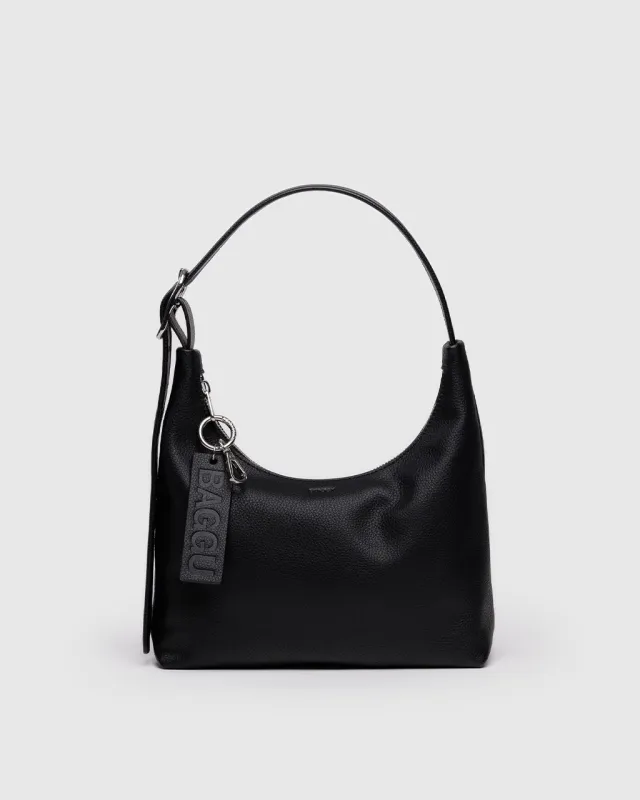 Mini Recycled Leather Shoulder Bag - Black sold by ban.do
