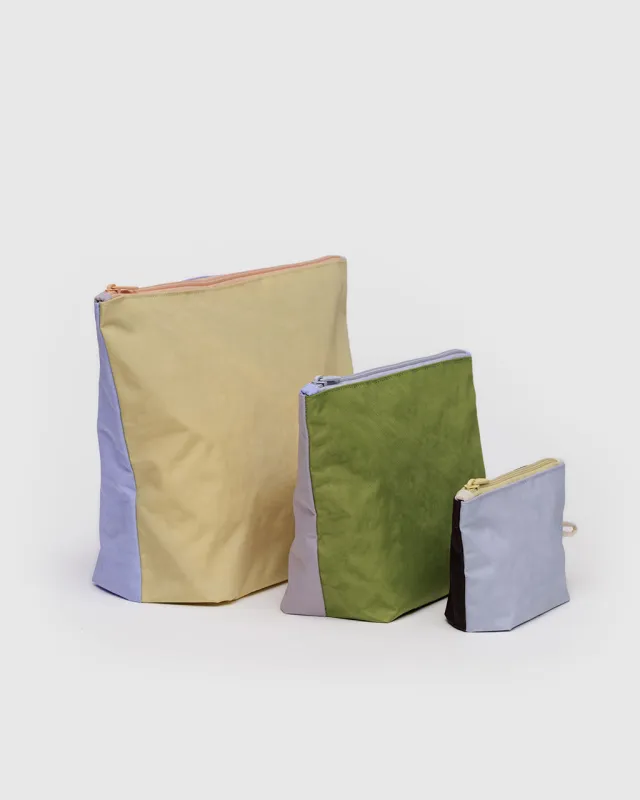 Go Pouch Set - Pastels Colorblock sold by ban.do