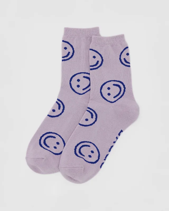 Crew Socks - Dusty Pink Happy sold by ban.do