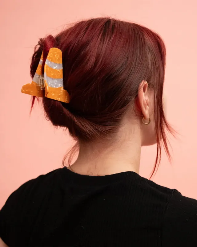 Safety Cone Hair Claw sold by ban.do