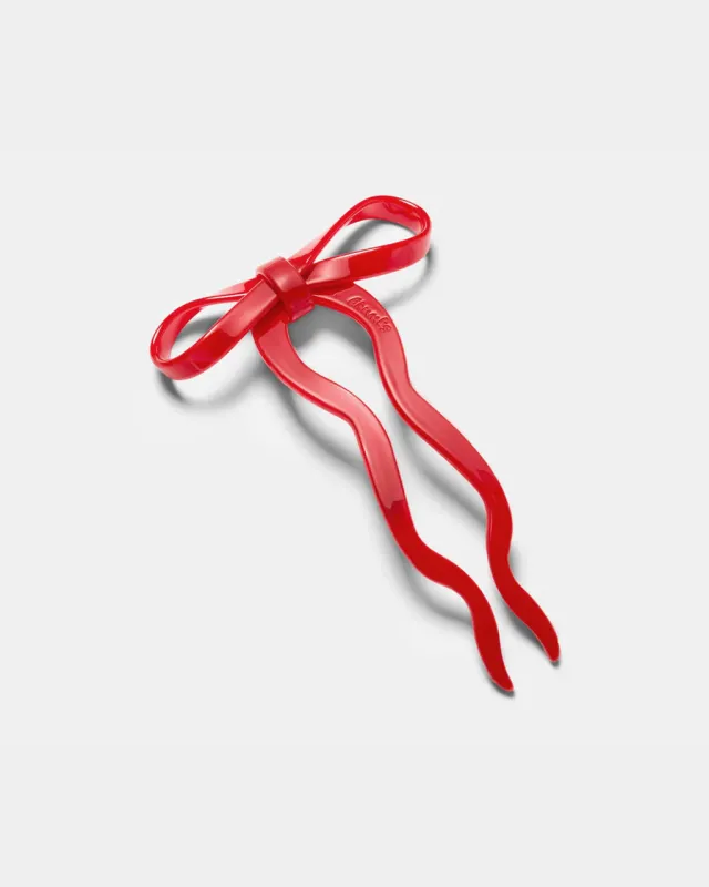 Large Bow Hairpin - Cherry sold by ban.do