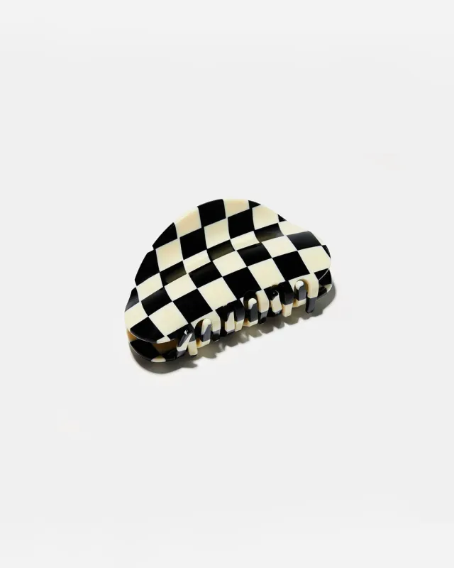 Checker Claw Clip - Black + White sold by ban.do