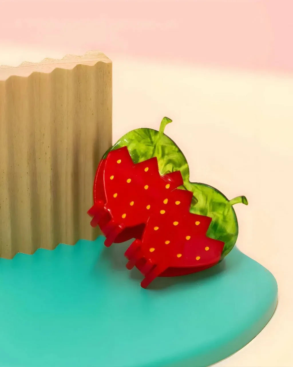 Large Red Strawberry Hair Claw sold by ban.do