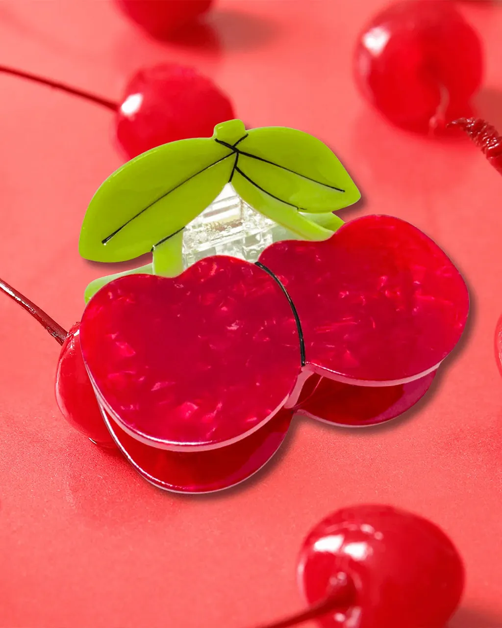 Large Maraschino Cherries Hair Claw sold by ban.do