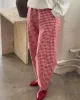 Gingham Arc Pants - Red Gingham sold by ban.do