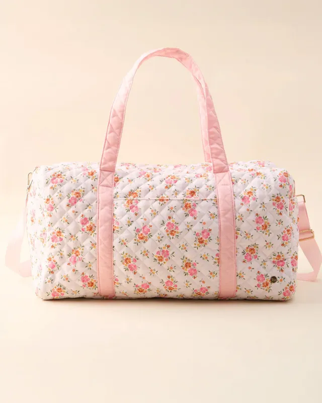 On-The-Go Quilted Weekender Bag - Endless Daydream Cream sold by ban.do