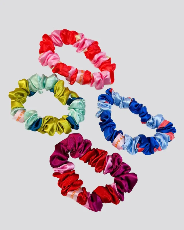 Fresh Mini Scrunchie 3-Pack - Cherry Cola/White | Parallel