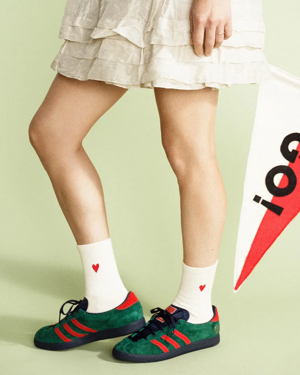 Heart Sporty Crew Socks sold by ban.do product image thumbnail 2