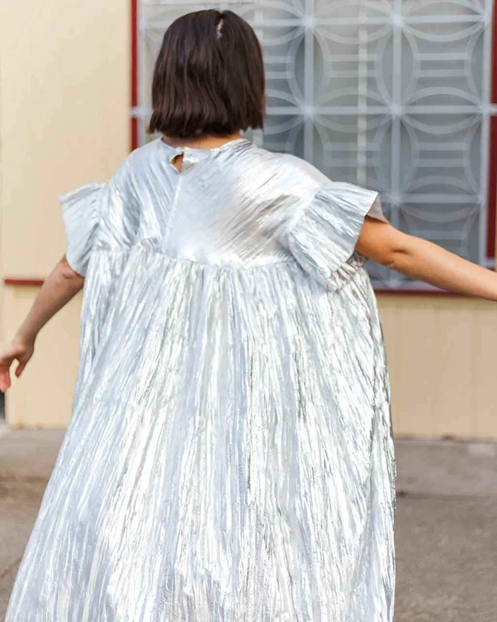 Silver Metallic Mushroom Dress sold by ban.do product image thumbnail 5